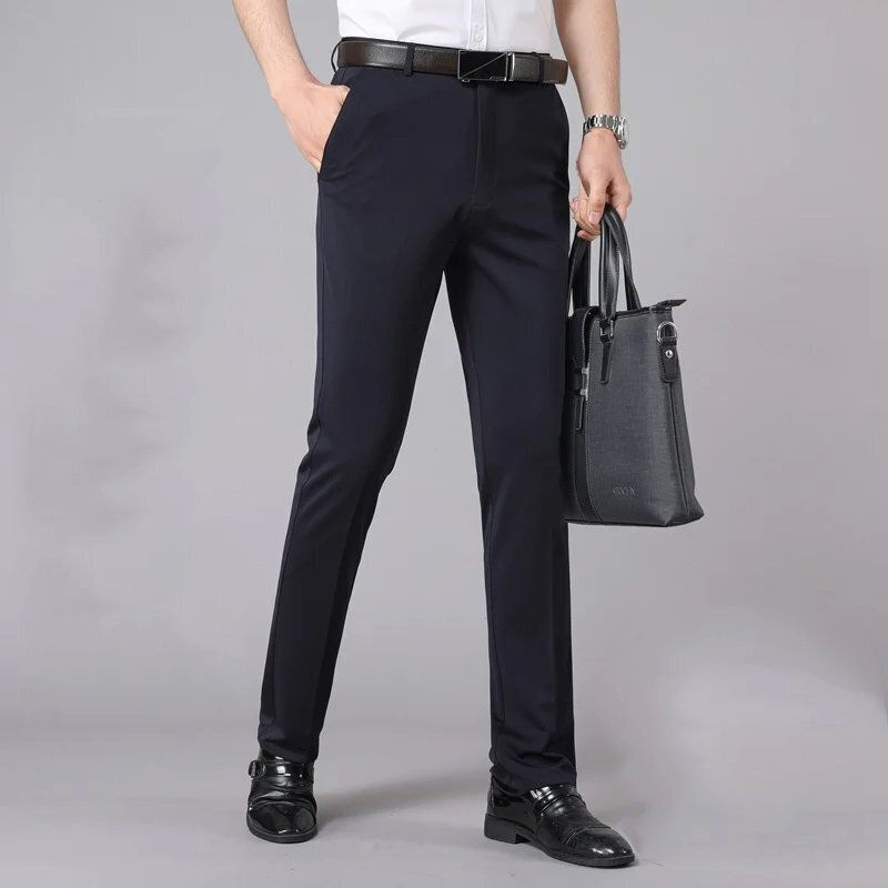 Thumbnail: Men's Stretch Suit Pants – Thin Casual Trousers for Spring & Summer