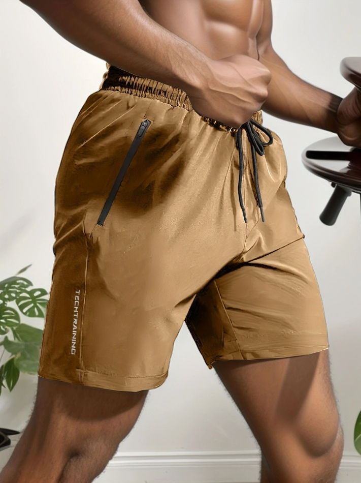 Thumbnail: Men’s Quick‑Dry Breathable Sports Shorts with Elastic Waist