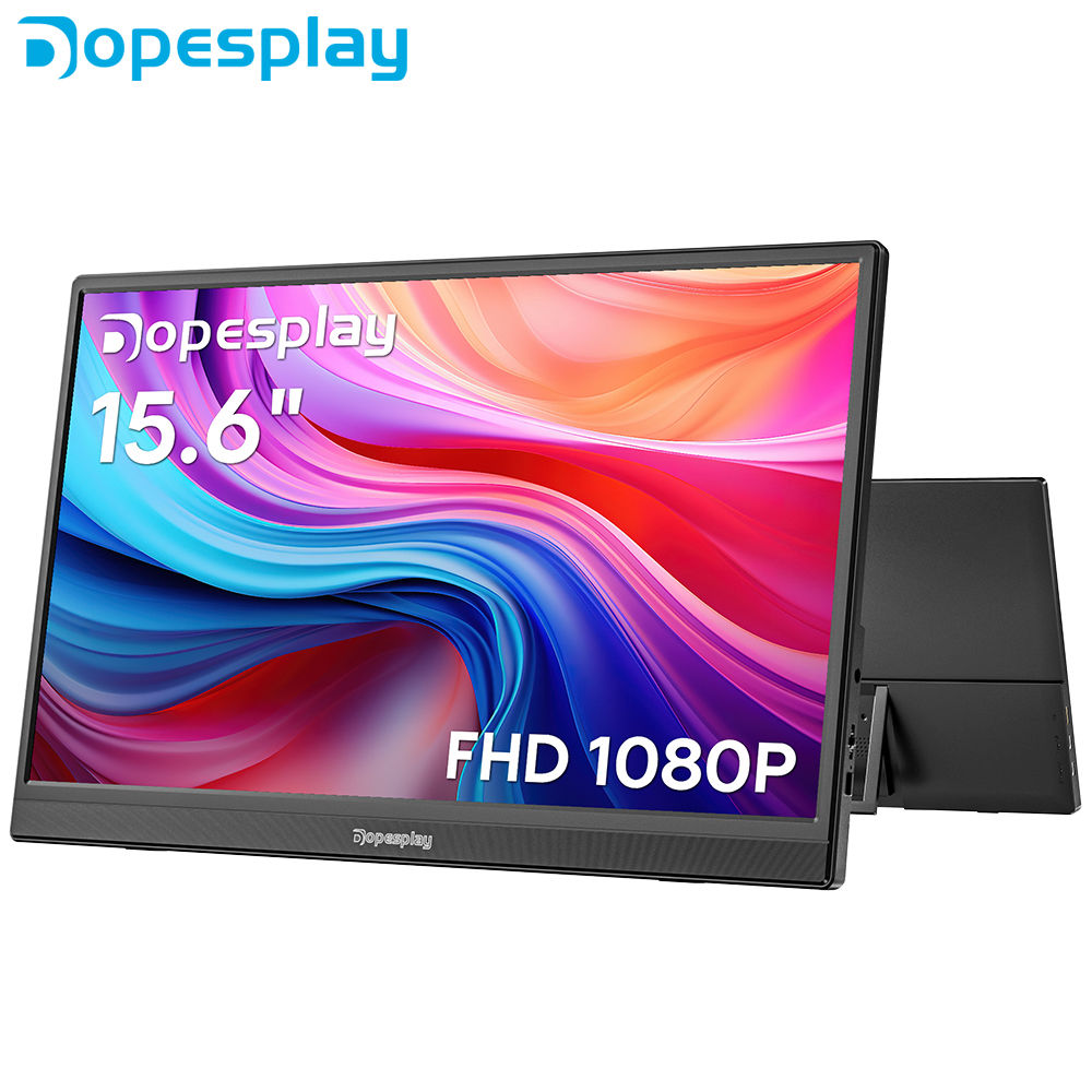 15.6" Portable Monitor – FHD IPS, 1080P, HDR10, USB-C, Ultra-Slim Travel Display