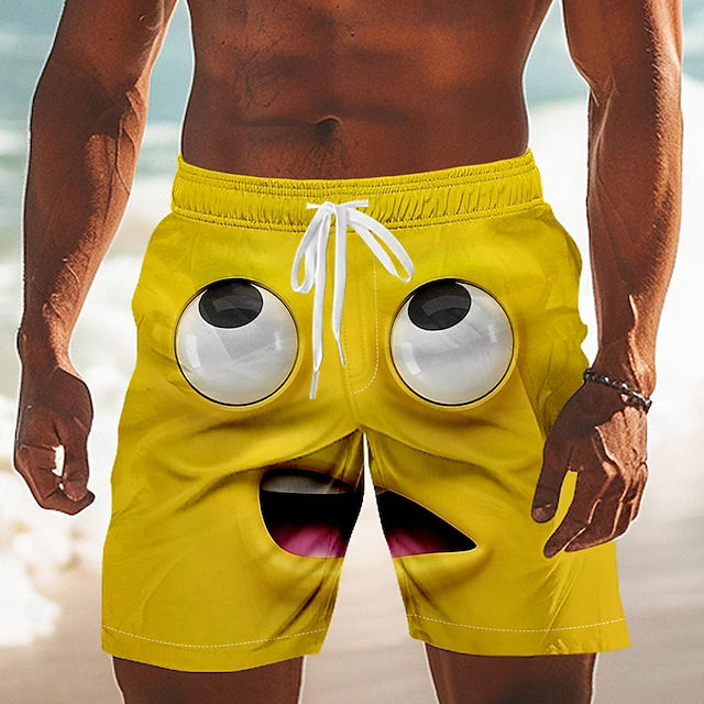 Thumbnail: Men’s 3D Printed Funny Graphic Quick‑Dry Beach Board Shorts