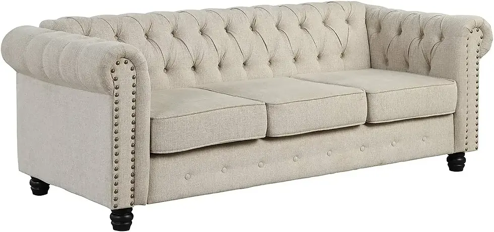 Thumbnail: No-Sagging L-Shaped Velvet Deep Seat Sofa – Pet-Friendly