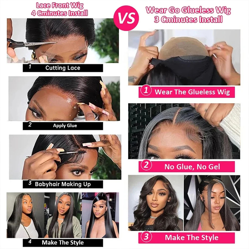 Thumbnail: 13x4 Body Wave Lace Front Wig – Pre-Plucked Transparent Human Hair