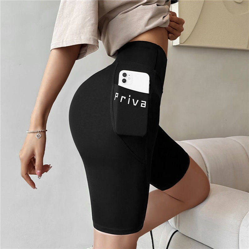 Thumbnail: Womens High Waist Fitness Shorts for Yoga Gym and Casual Streetwear