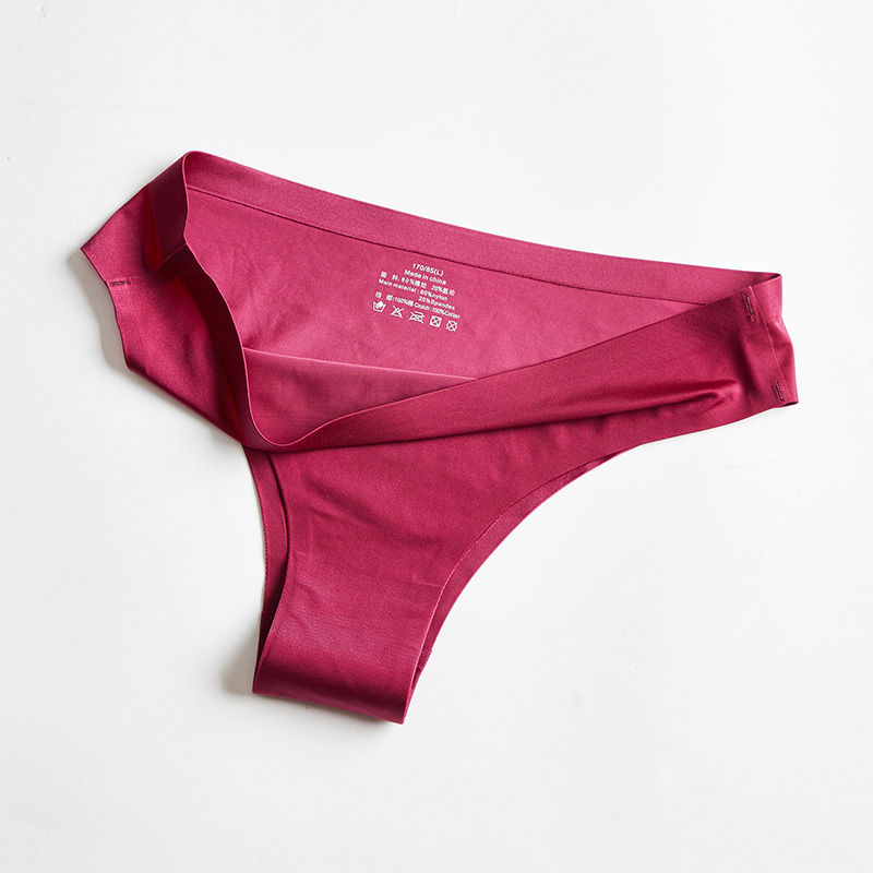 Thumbnail: Seamless Sexy Panties Ice Silk Thong T Back Women Underwear Ladies Bikini Thongs