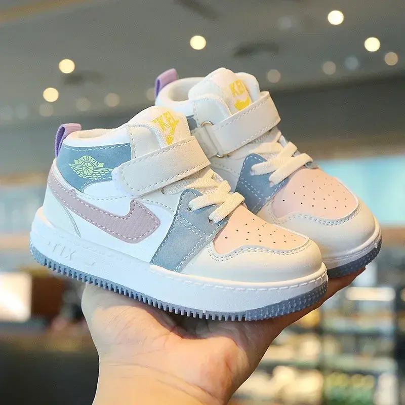 Thumbnail: Kids High Top Fashion Sneakers for Boys and Girls Casual Running Shoes