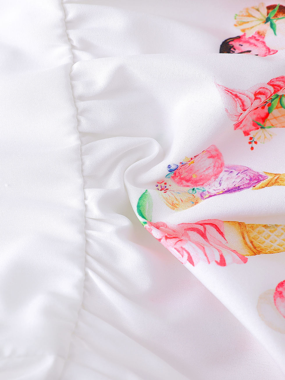 Thumbnail: Infant Girl Ice Cream Print Strap Top & Polka Dot Shorts Set