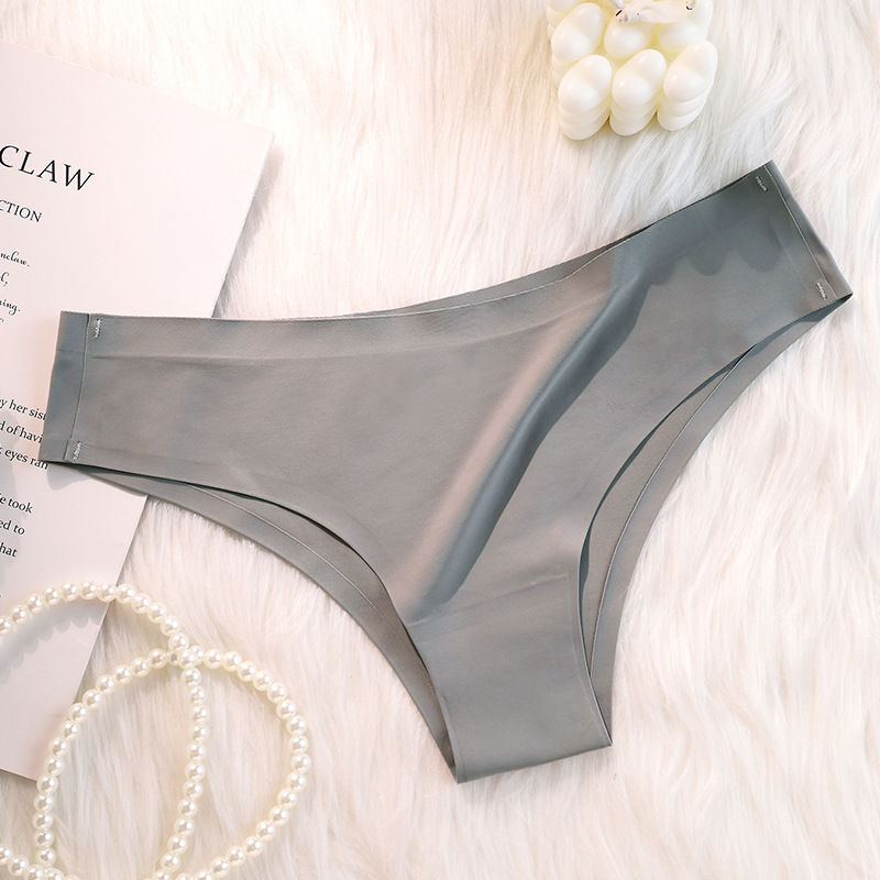 Thumbnail: Women's Ice Silk Seamless Briefs – Low-Rise Breathable Panties with High Elastic