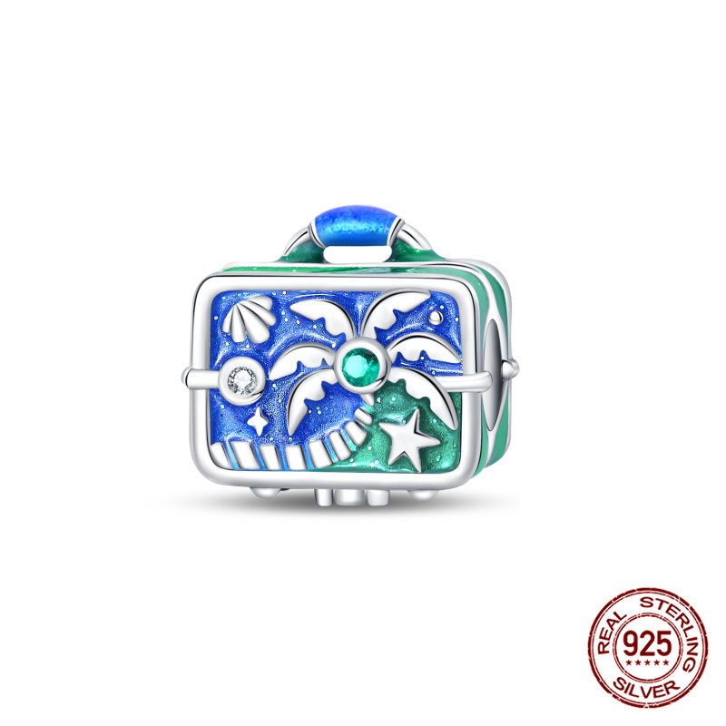 Thumbnail: Original 100% Luggage Airplane Passport Summer Travel Charms