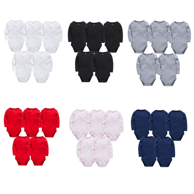 Thumbnail: 5pcs Baby Clothing Set – Full Sleeve Cotton for All Seasons