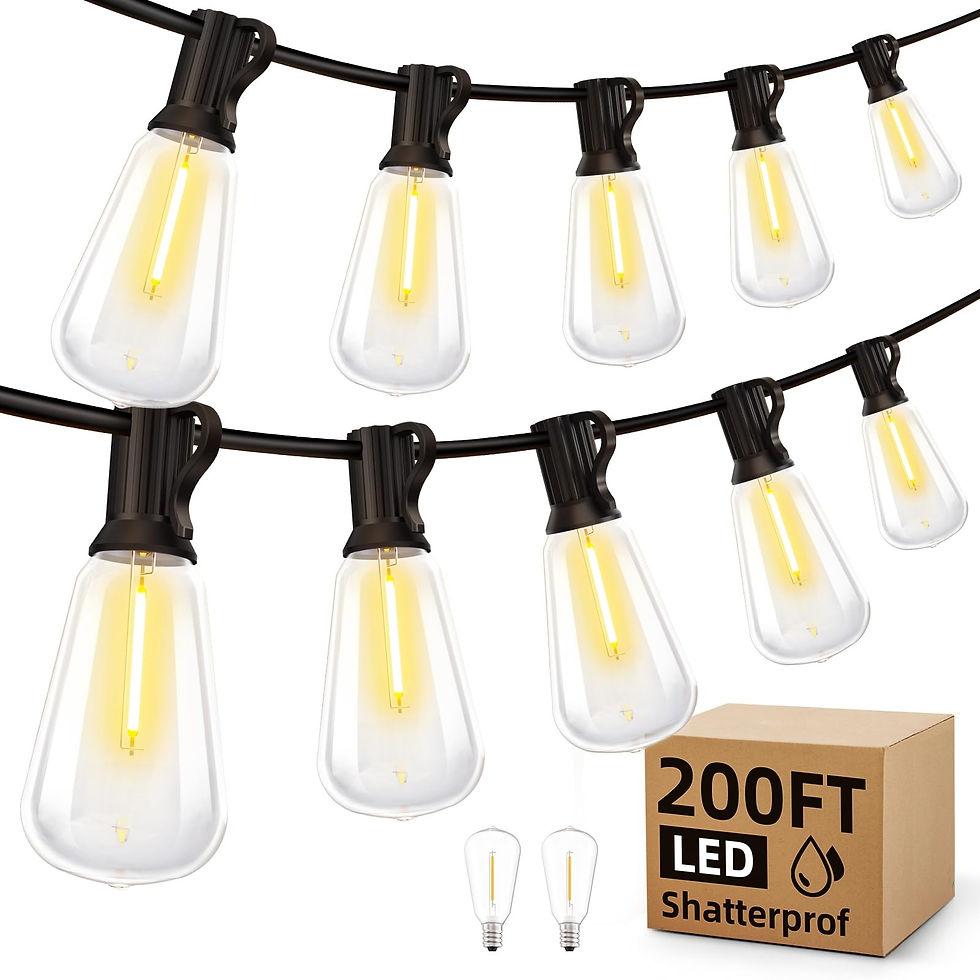 Thumbnail: 200FT LED ST38 Outdoor String Lights – Waterproof Oval E12 Garland