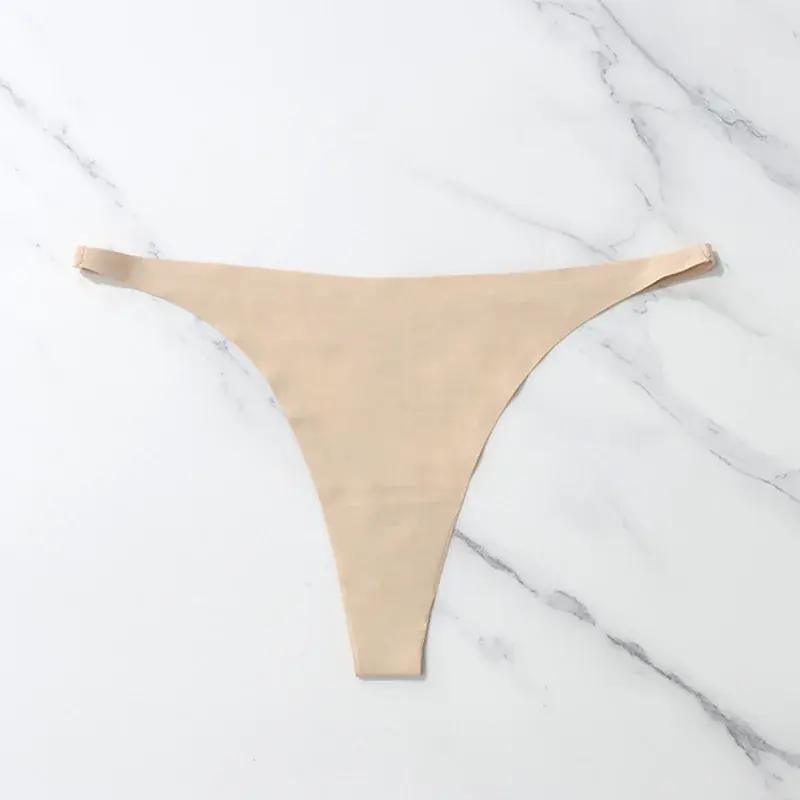 Thumbnail: Soft Thin Band Satin Thong Underwear for Women Bikini String Panties
