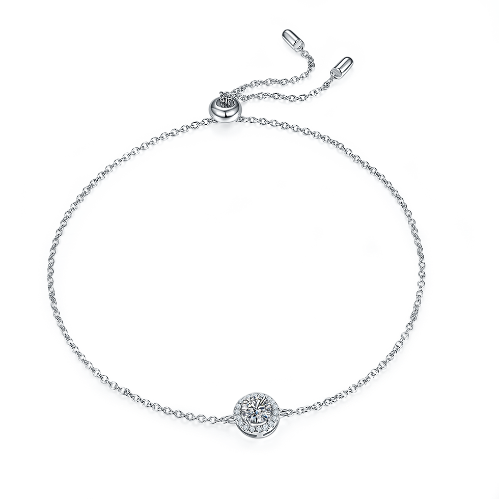 Thumbnail: Women’s 1CT White Diamond Silver Jewelry Set – 45cm Necklace & Earrings