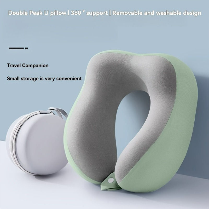 Thumbnail: ErgoComfort U-Shape Memory Foam Neck Pillow with Storage Bag