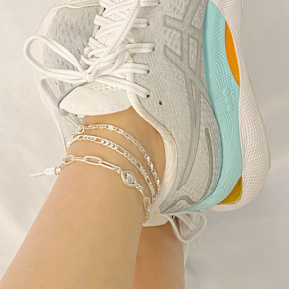 Thumbnail: On Trend Chain Anklet, Set of 3