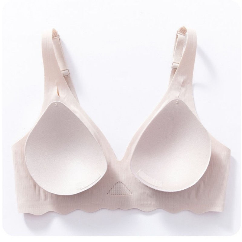 Thumbnail: OllyMurs 2PCS Seamless Push-Up Bralette Wireless Bra Set for Women
