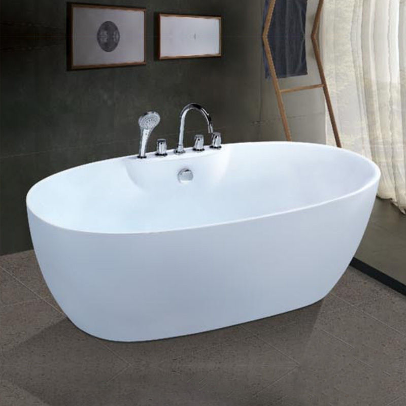 Thumbnail: Acrylic Freestanding Jacuzzi Massage Bathtub – Modern Design, 1.4–1.8m