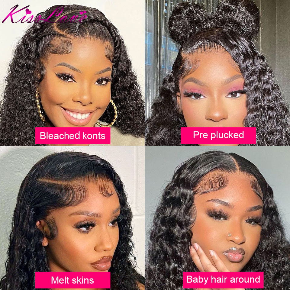 Thumbnail: Deep Wave HD Lace Wig – 13*6/360 Lace Frontal, 250% Density, Brazilian Hair