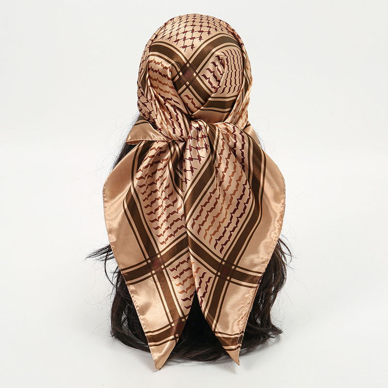 Thumbnail: Luxury 90x90CM Square Silk-Style Scarf for Women
