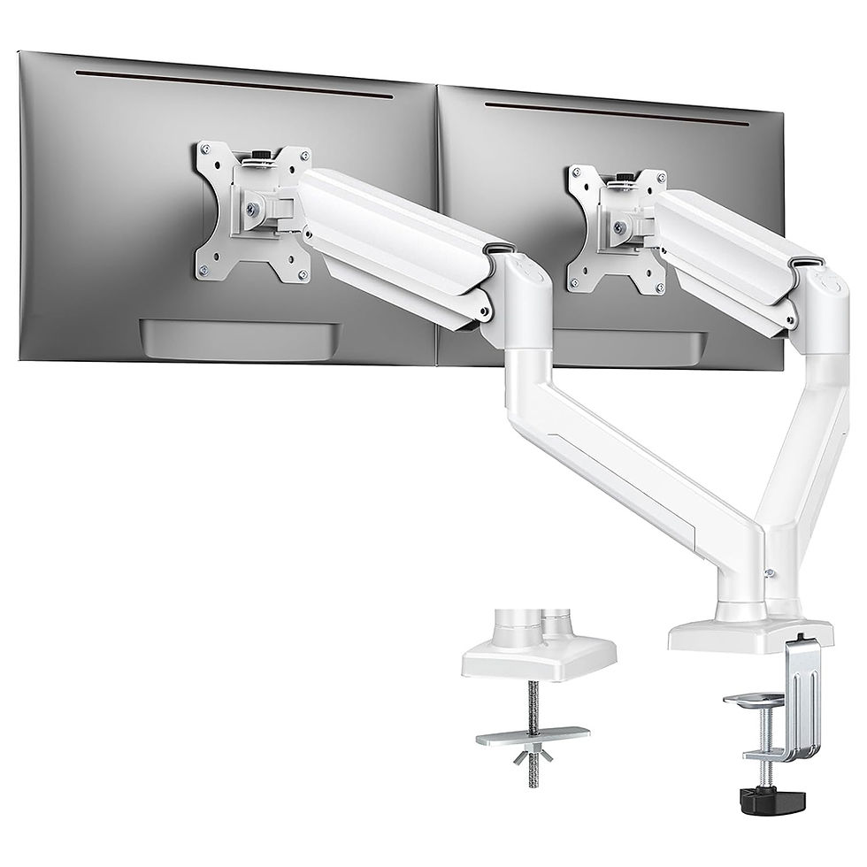 Thumbnail: Dual Monitor Arm – Adjustable Desk Mount for 13″–32″ Screens
