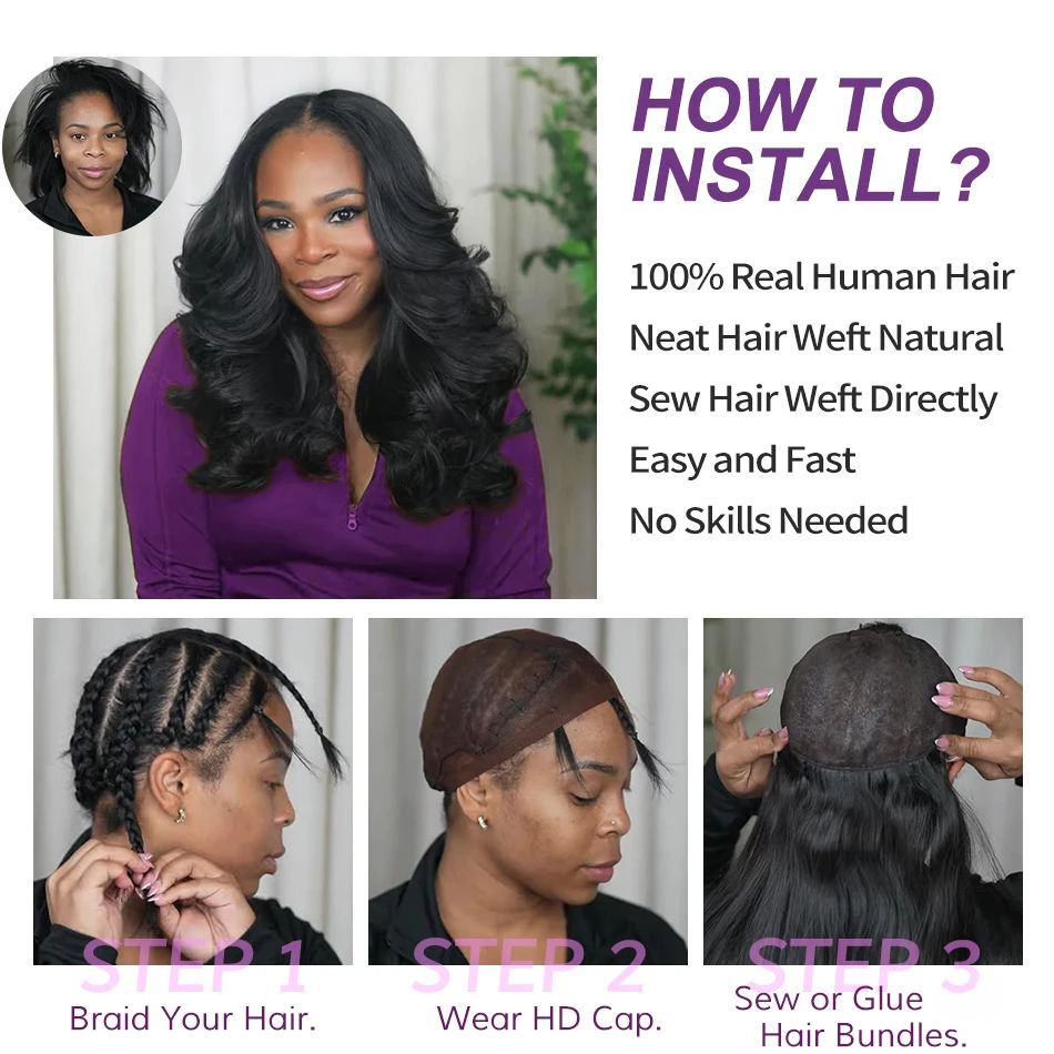 Thumbnail: Body Wave 16A Brazilian Human Hair Bundles 30–40 Inch Weave