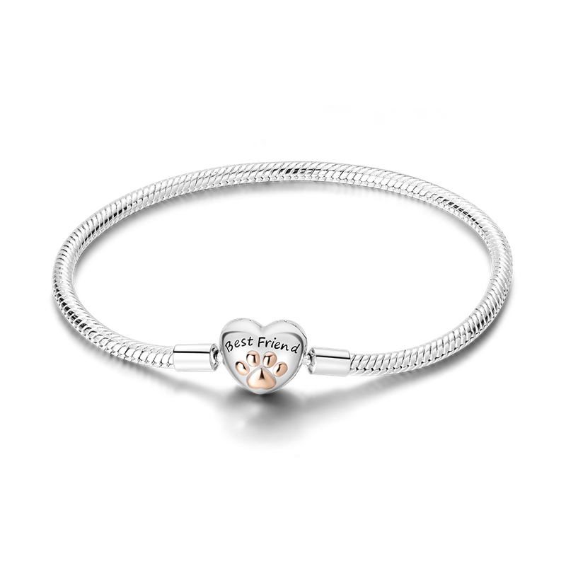 Thumbnail: Elegant Silver Bracelet with Leaf Clover Butterfly Heart Adjustable 17 to 20CM