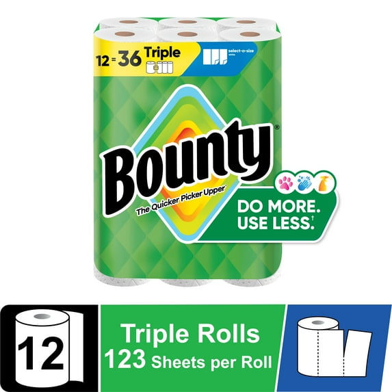 Paper Towels Select-A-Size White 12 Triple Rolls