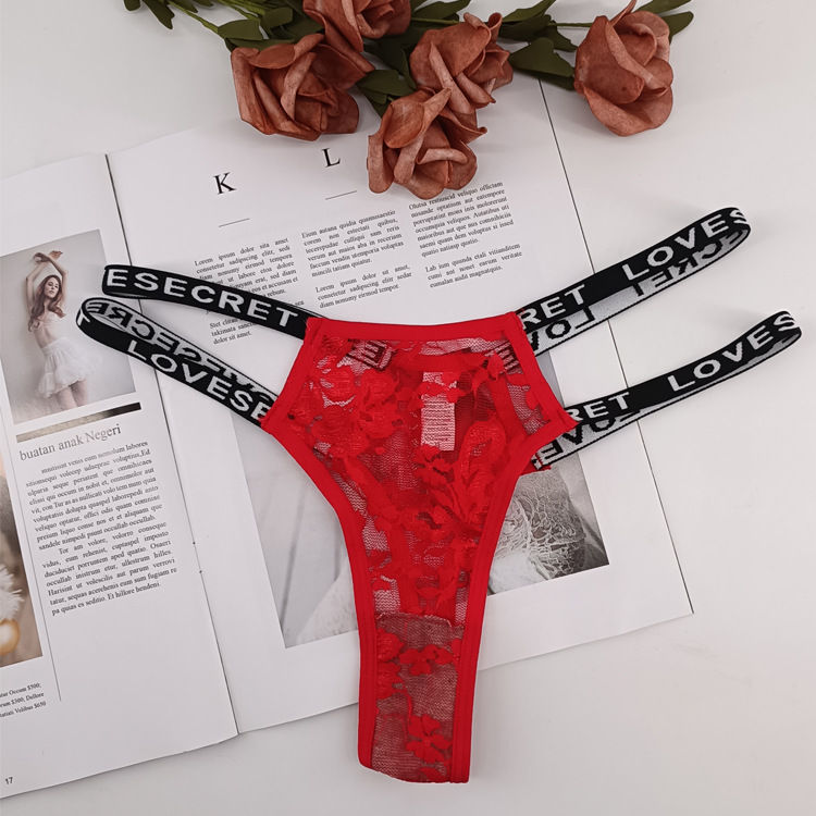 Thumbnail: Lace Sexy Thong Panties Seamless Lingerie Women Thong Underwear