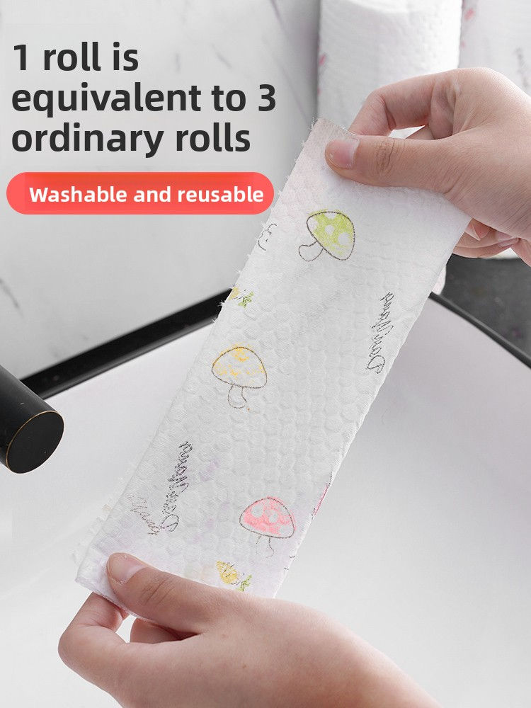Thumbnail: Dual-Use Wet & Dry Kitchen Cleaning Paper Towels Household Wipes
