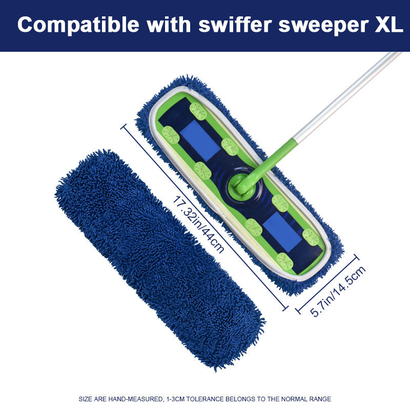 Thumbnail: 2pcs Reusable Microfiber Mop Pads for Swiffer Sweeper XL