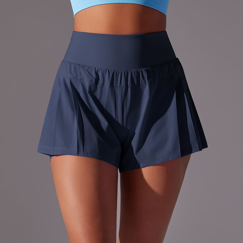 Thumbnail: Quick Dry Double Layer Running Shorts for Women with Gym Fitness Fit