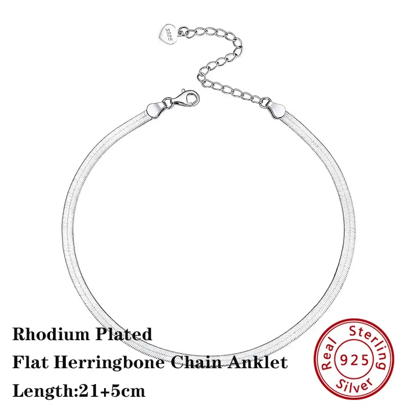 Thumbnail: Diamond-Cut Figaro Chain Anklets  Unisex 925 Silver Adjustable Anklet Bracelet