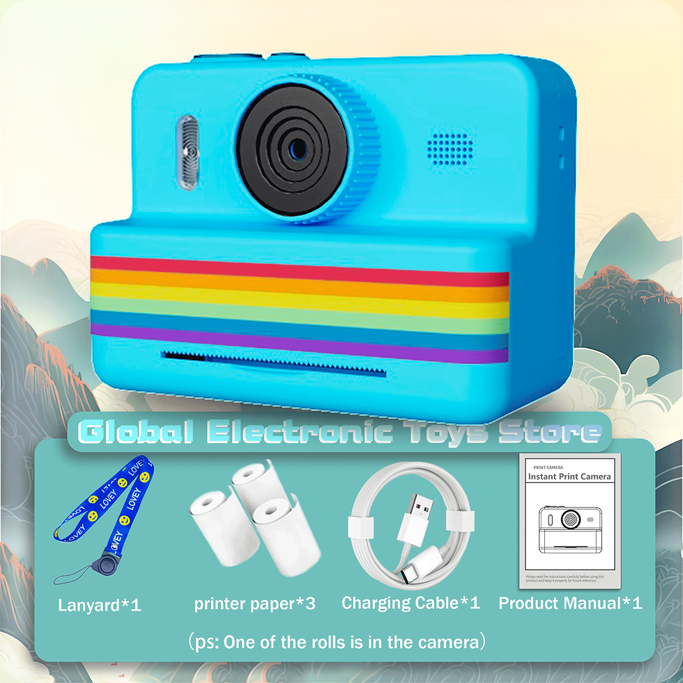 Thumbnail: 2.8" Instant Print Kids Camera – 12MP HD Digital Toy with Rechargeable Battery