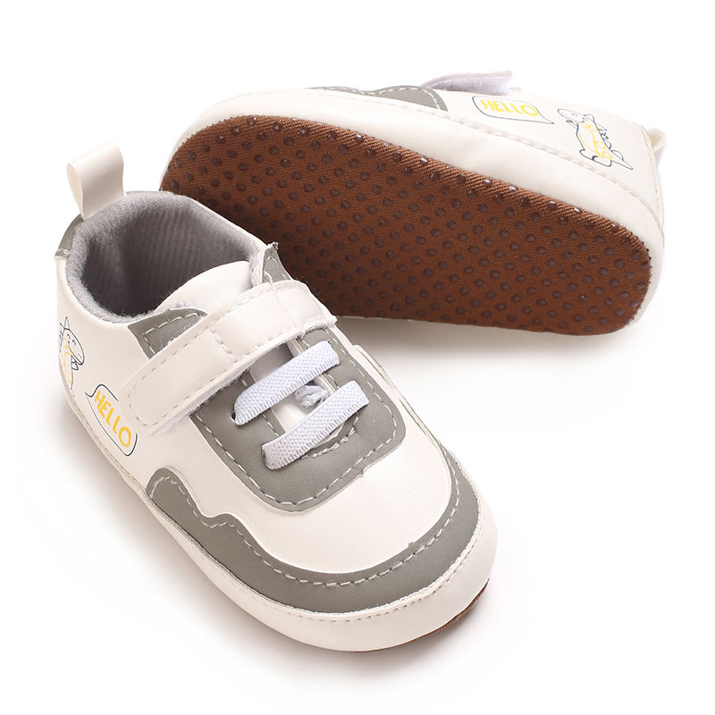 Thumbnail: Color‑Blocked PU Baby Shoes with Anti‑Slip Sole