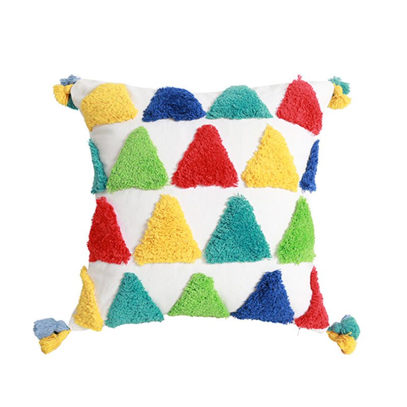 Thumbnail: Rainbow Tufted Colorful Cushion Pillow Cover for Living Room & Bedroom