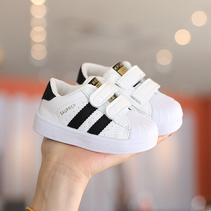 Thumbnail: Fashion Design Toddler Walking Sneakers White Non-Slip Casual Shoes for Kids
