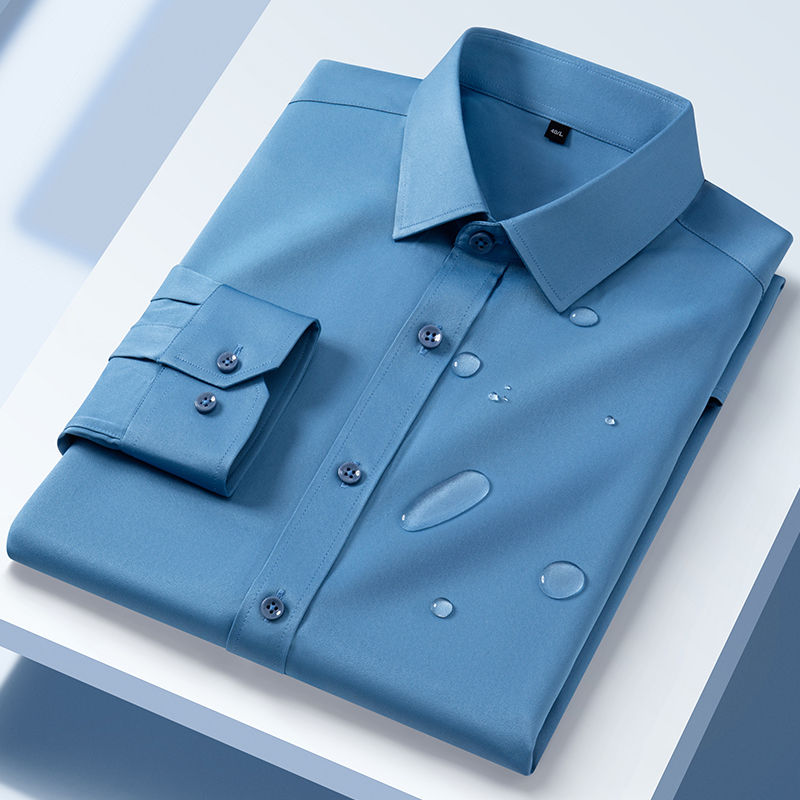 Thumbnail: Men's Silk Touch Long Sleeve Shirt – Smooth Stretch Smart   Wear