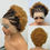 Thumbnail: Afro Kinky Curly Bob Wig – 13x4 Lace Frontal, 8 Inch, 250 Density, Black
