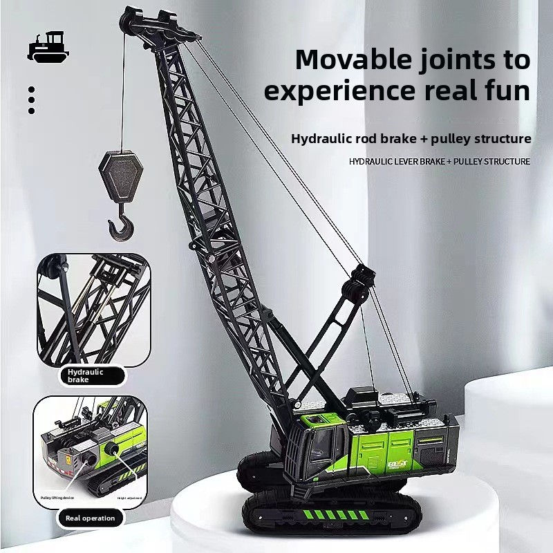 Thumbnail: Alloy Construction Vehicle Toy Set – Bulldozer, Crane & Excavator