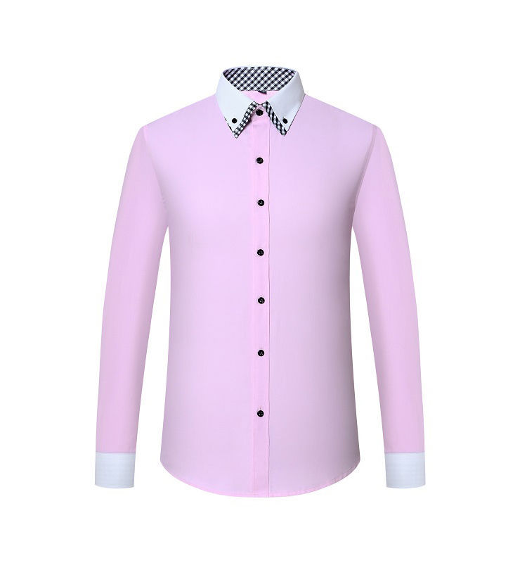 Thumbnail: Men's Non-Iron Double Layer Dress Shirt – Formal Long Sleeve Tuxedo Style