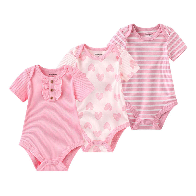 Thumbnail: 3-Piece Cartoon Baby Outfit – Unisex Cotton Summer Clothing Set
