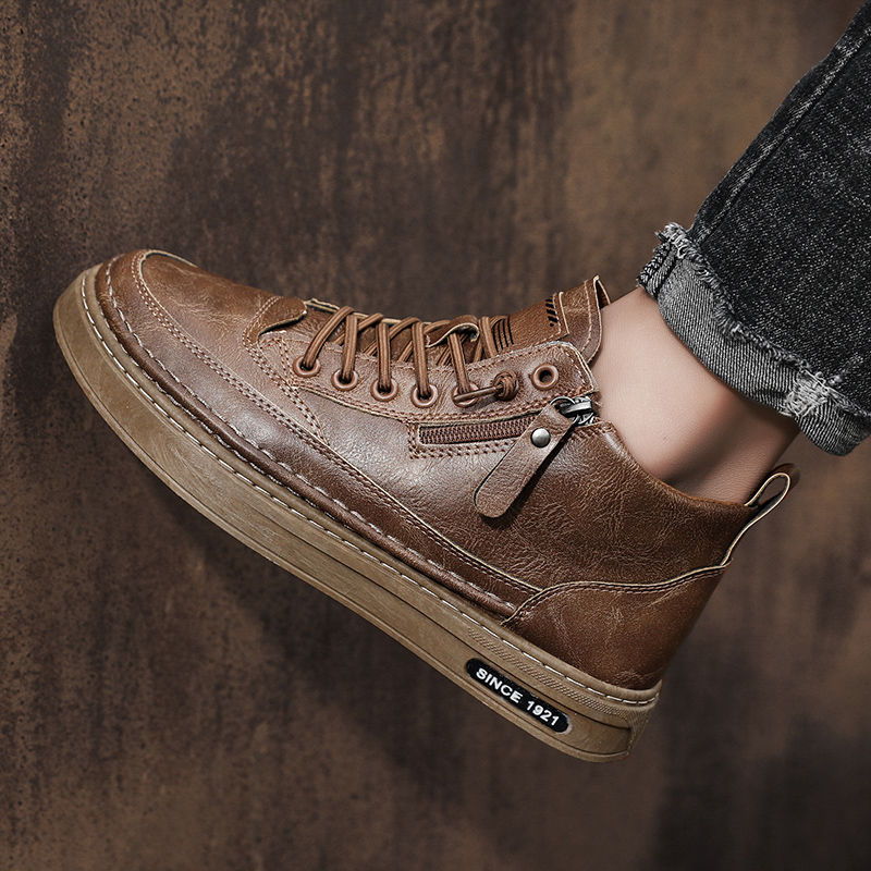 Thumbnail: Mens Warm Plush Outdoor Casual Work Boots for Autumn And Spring
