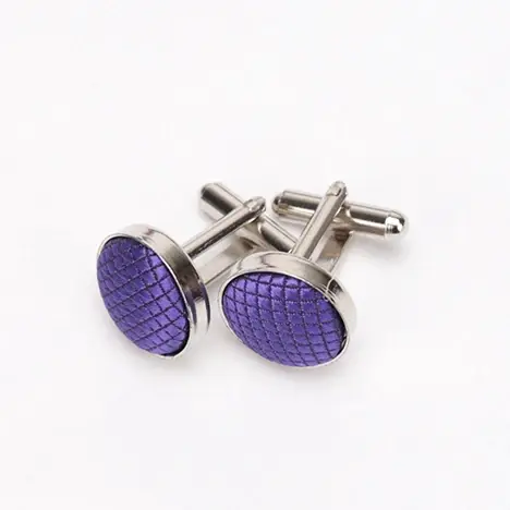 Thumbnail: Men’s Round Cufflinks Solid Metal Fashion Accessories for Shirts & Suits