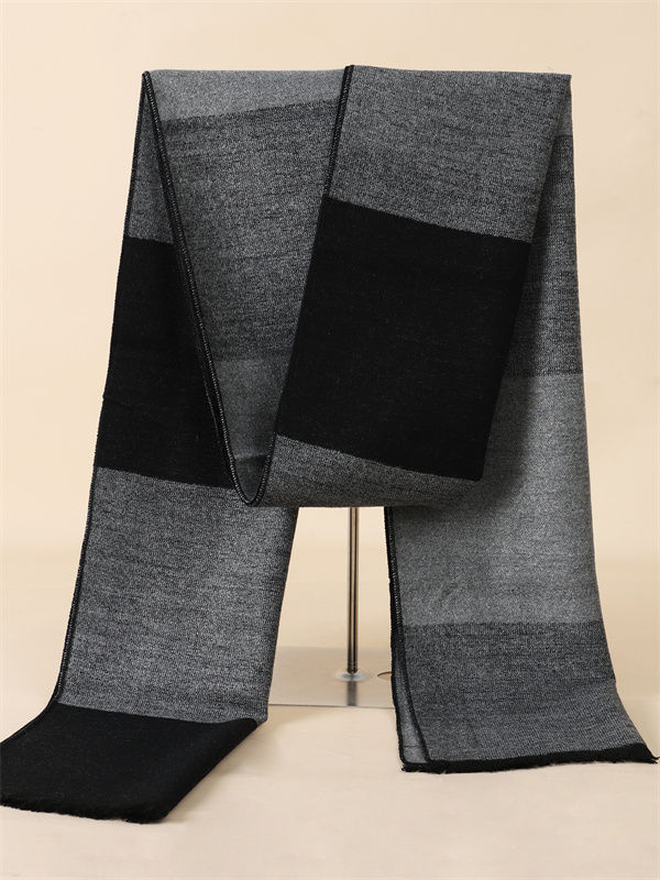 Thumbnail: Mens Classic Plaid Winter Scarf Soft Cashmere Wool Blend Warm Fashion Accessory