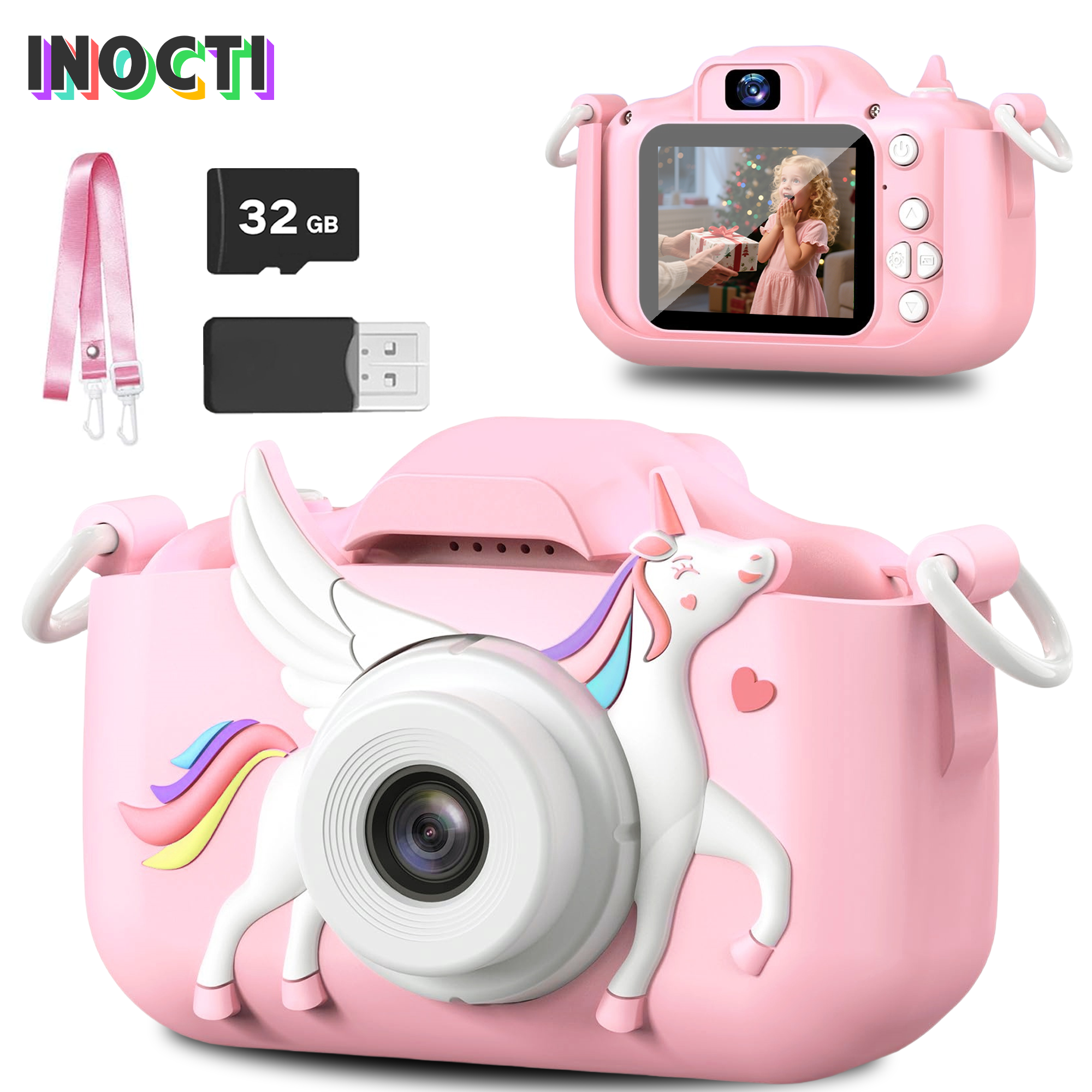 1080P HD Kids Camera – Dual Lens Mini Digital Toy for Ages 3–12 (Model X5)