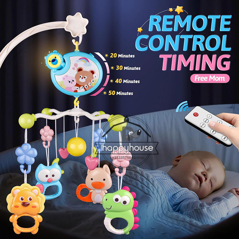 Thumbnail: Remote Control Musical Baby Crib Mobile with Lights & Projection