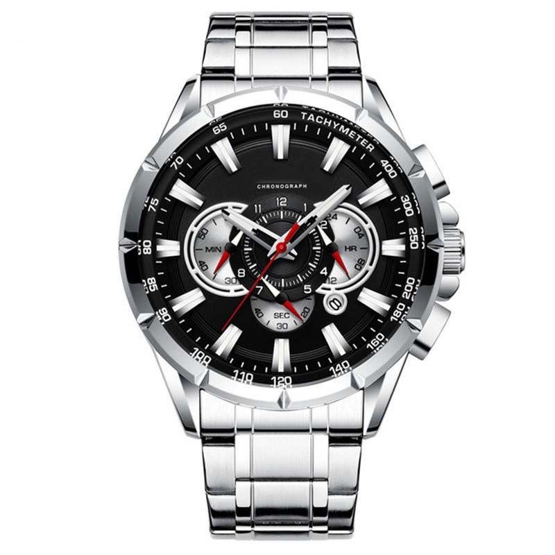 Thumbnail: Men's Watch – Stainless Steel Sport  Wristwatch