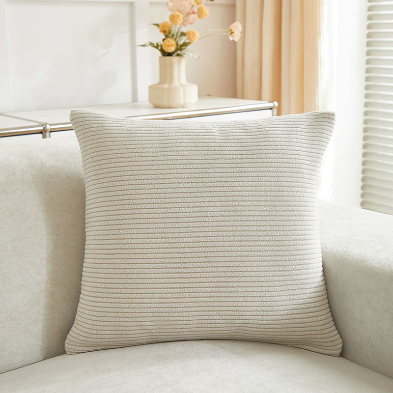 Thumbnail: Soft Striped Jacquard Throw Pillow Cover for Home Decor