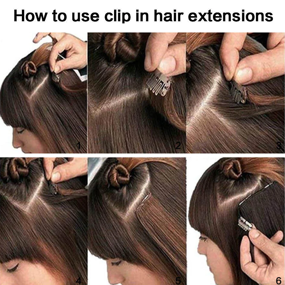 Thumbnail: Shinehair Clip-In Human Hair Extensions – 100% Brazilian Remy Straight