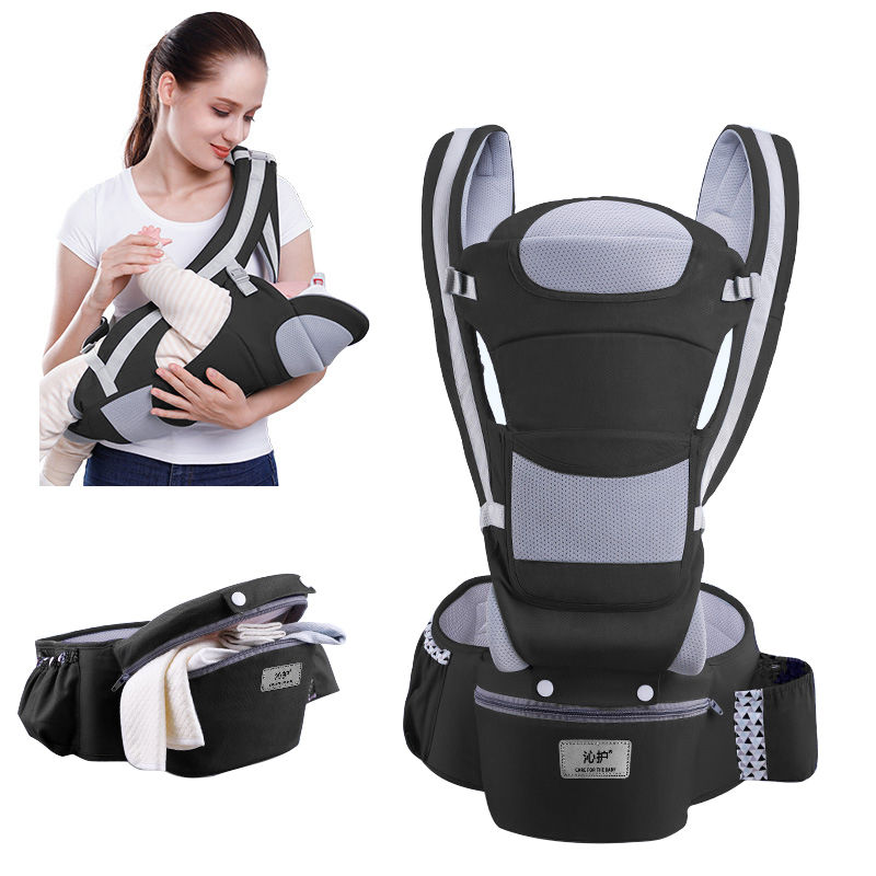 Thumbnail: Ergonomic Baby Carrier BackpackHipseat Designed with Multiple Carrying Positions