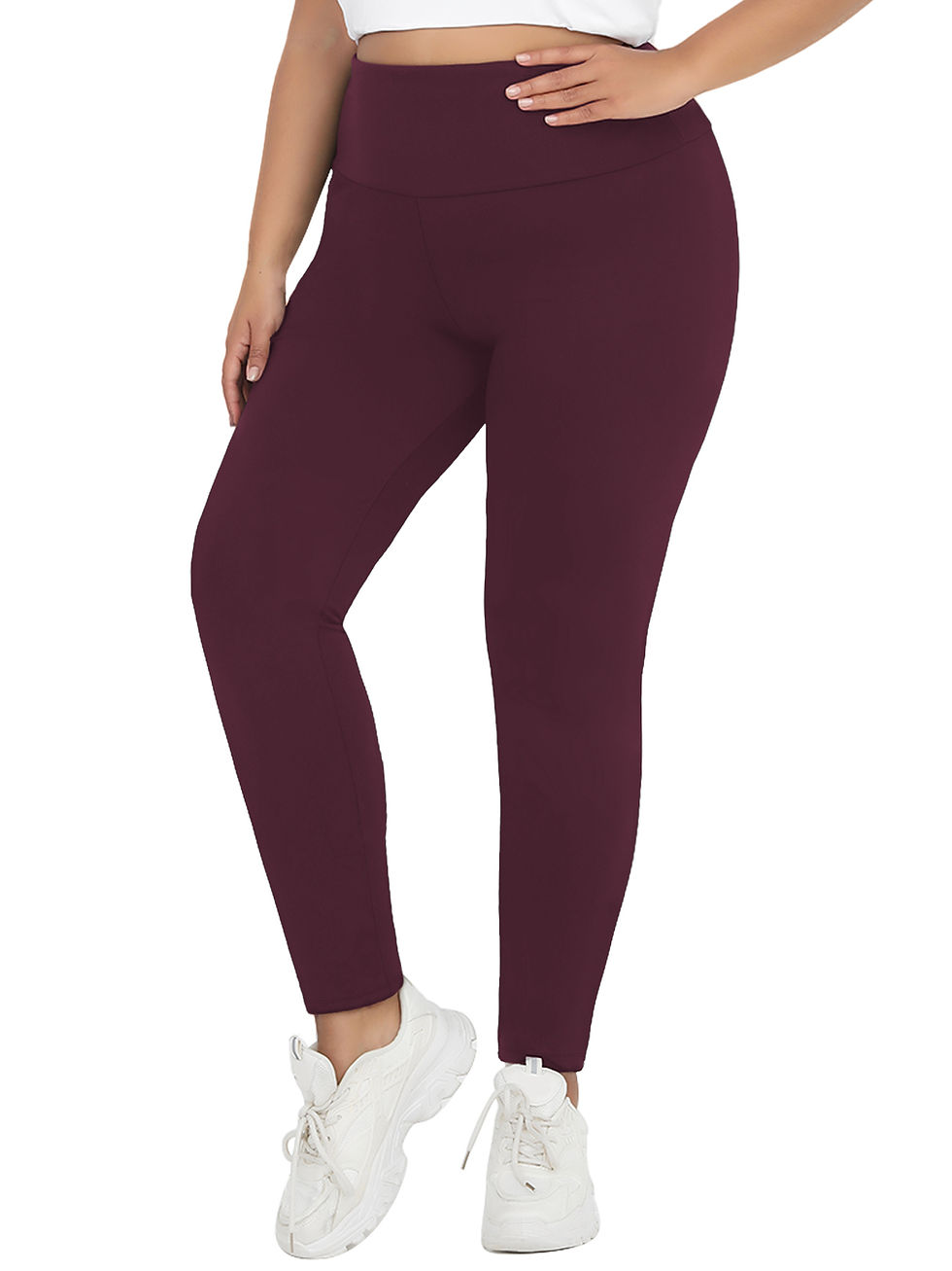 Thumbnail: Women's High Waist Workout Leggings Plus Size Tummy Control
